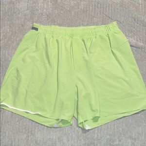 Lululemon Athletica Neon Green Men's Athletic Shorts 5”